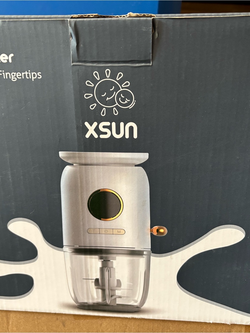XSUN Electric Mini Food Chopper in Silver with Transparent Bowl